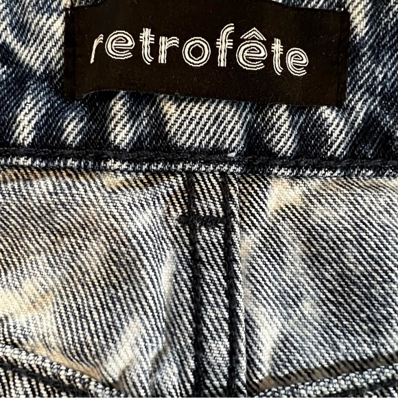 Retrofēte Irene acid wash denim jean skirt XS - Picture 15 of 16